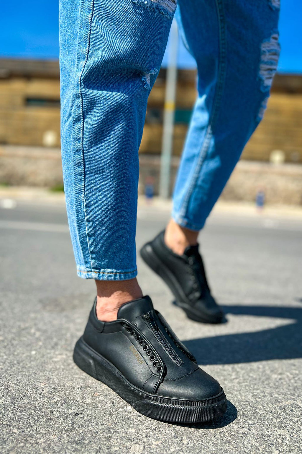 CH092 ST Zip Style Erkek Ayakkabı SIYAH