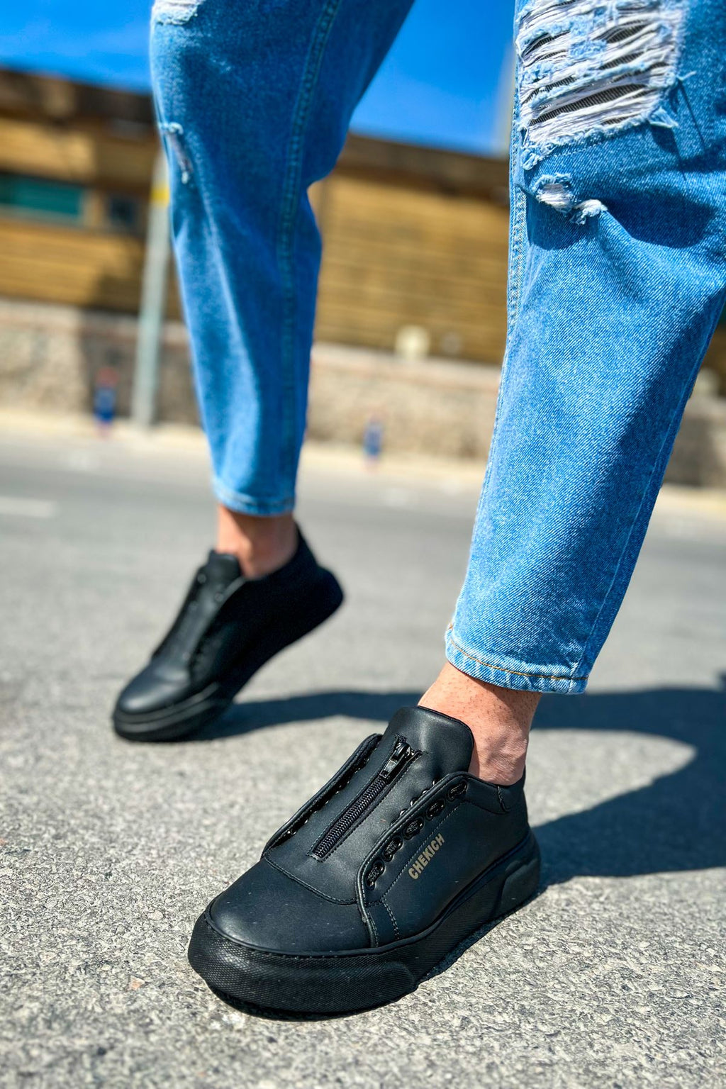 CH092 ST Zip Style Erkek Ayakkabı SIYAH