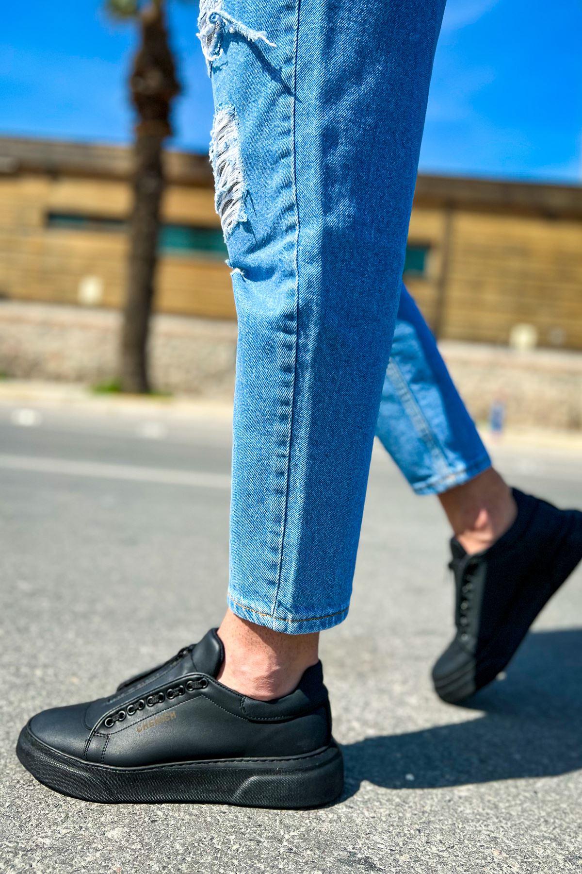 CH092 ST Zip Style Erkek Ayakkabı SIYAH
