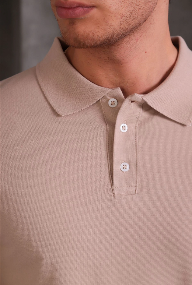 Erkek Slim Fit Pamuklu Yumuşak Doku Nefes Alan Kumaş Yakalı Tişört
